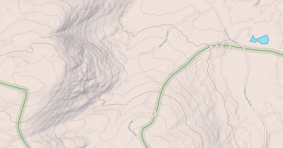 Map preview of BLUE BASIN ROAD