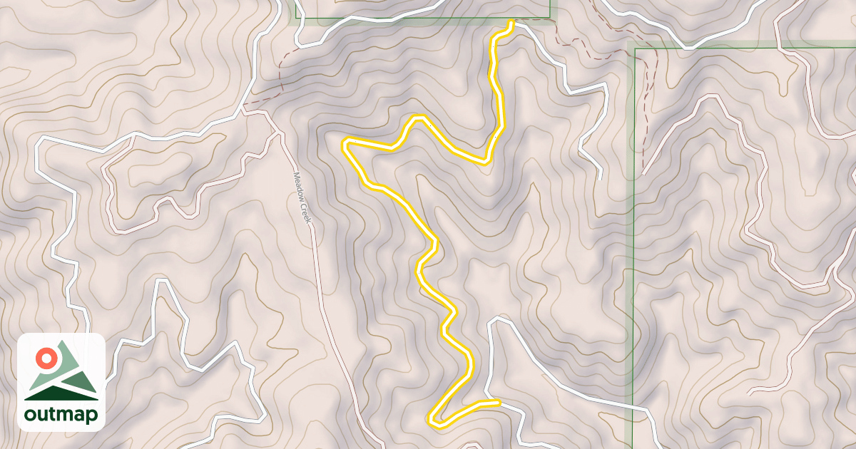 Map of National Forest Development Road 1443B