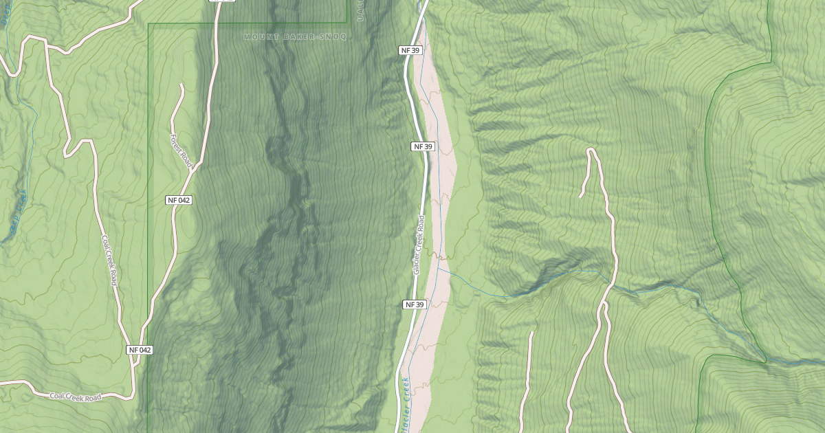 Map preview of GLACIER CR