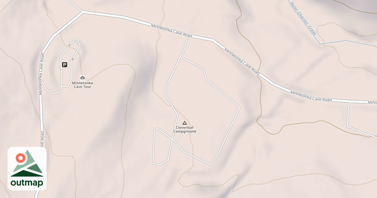 Map of CLOVERLEAF CAMPGROUND