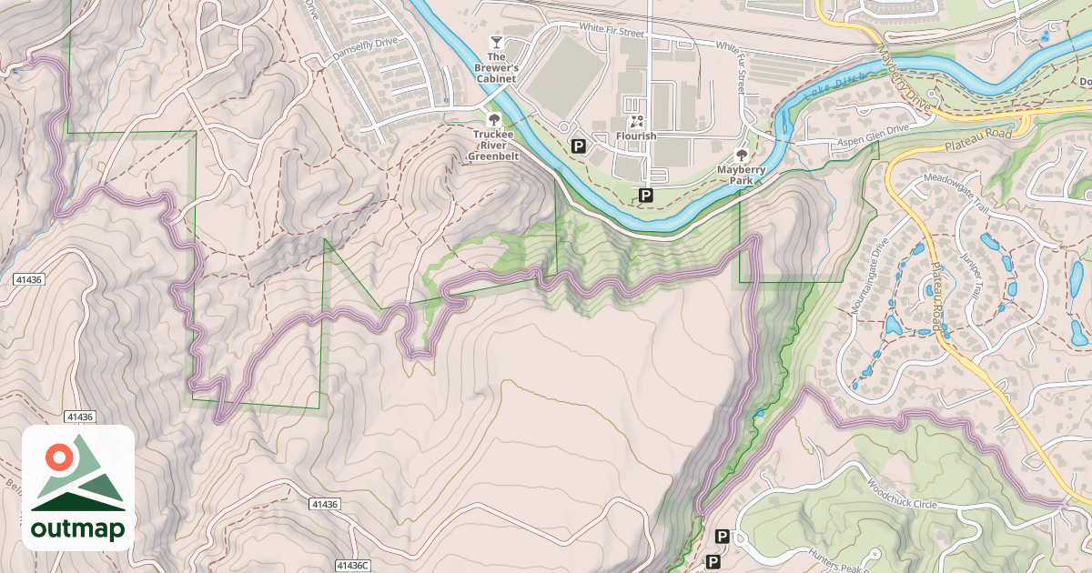 Map of Steamboat Ditch Trail