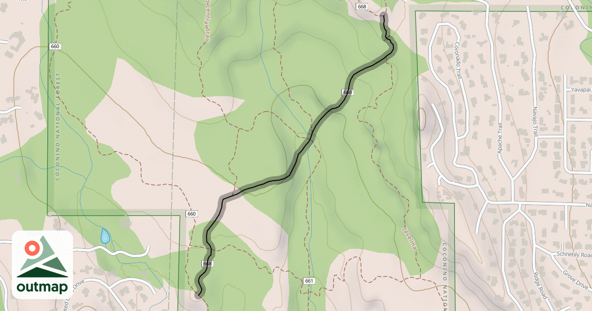 Map of Powerline Plunge Trail