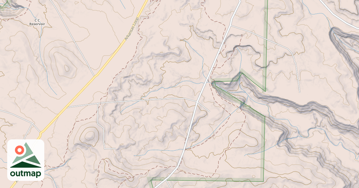 Map of Alien Run Trail (Outer Limits Loop)