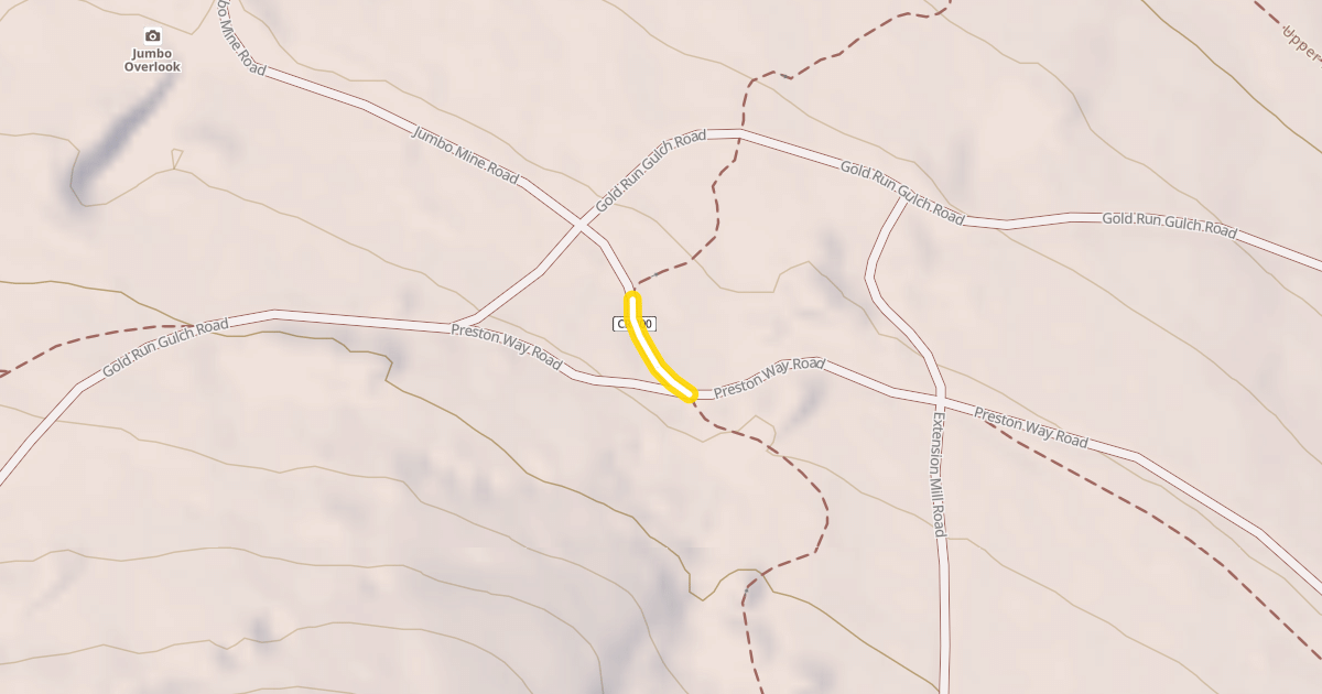 Map preview of Gold Run Gulch Road