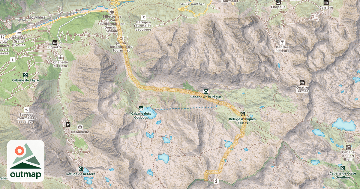 Map of Pic de Madaméte — Tournaboup