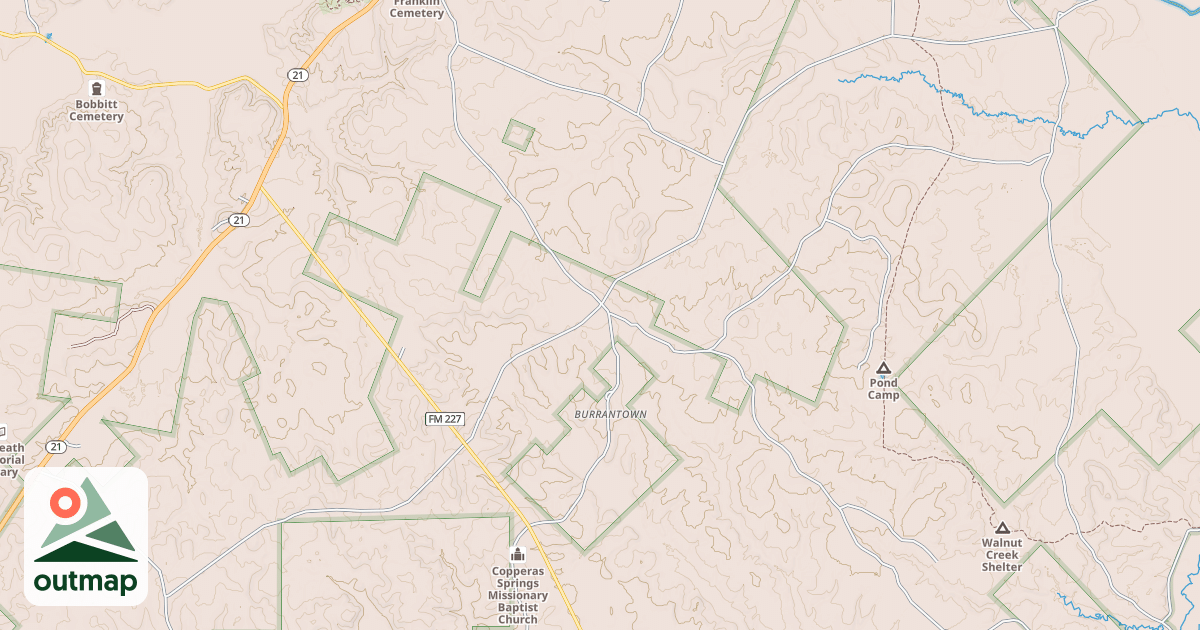 Map of BLUFF CITY