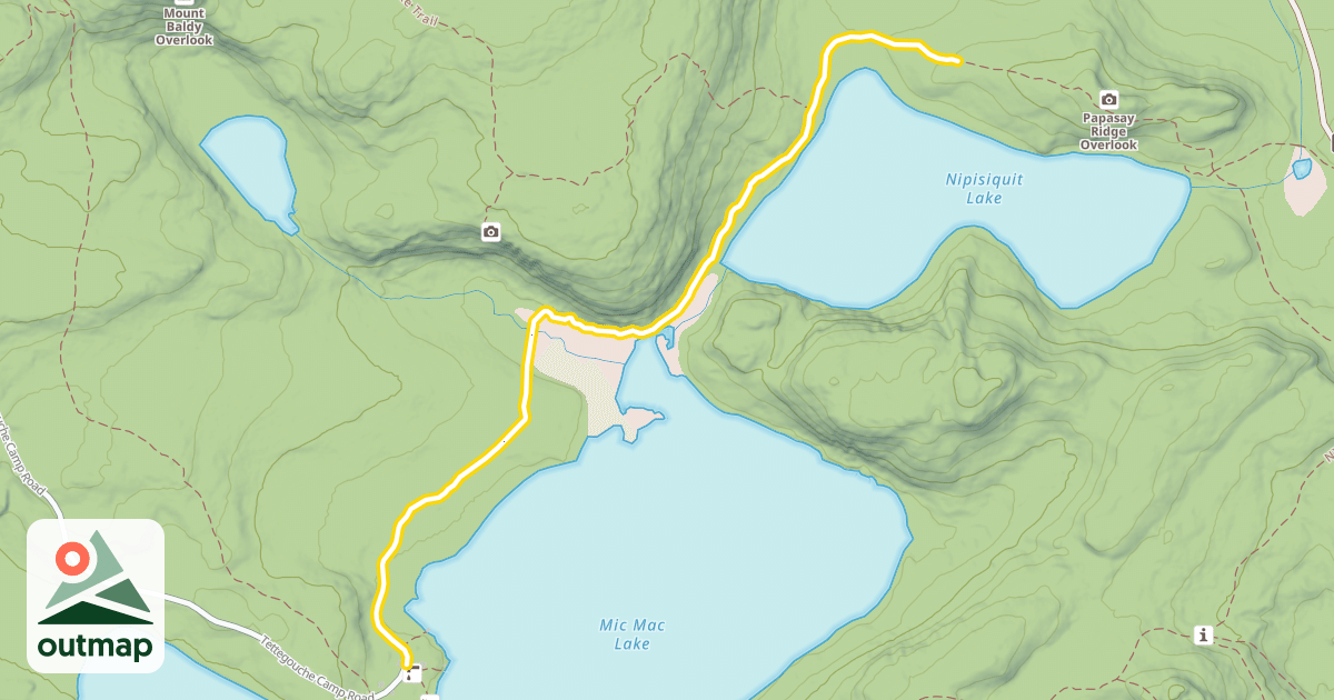 Map of Mic Mac Lake Trail