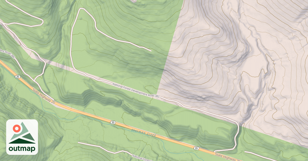 Map of USFS Motor Vehicle Use Map Roads {0B7E4358-5777-4CF6-AB31-177A3686E5FA}