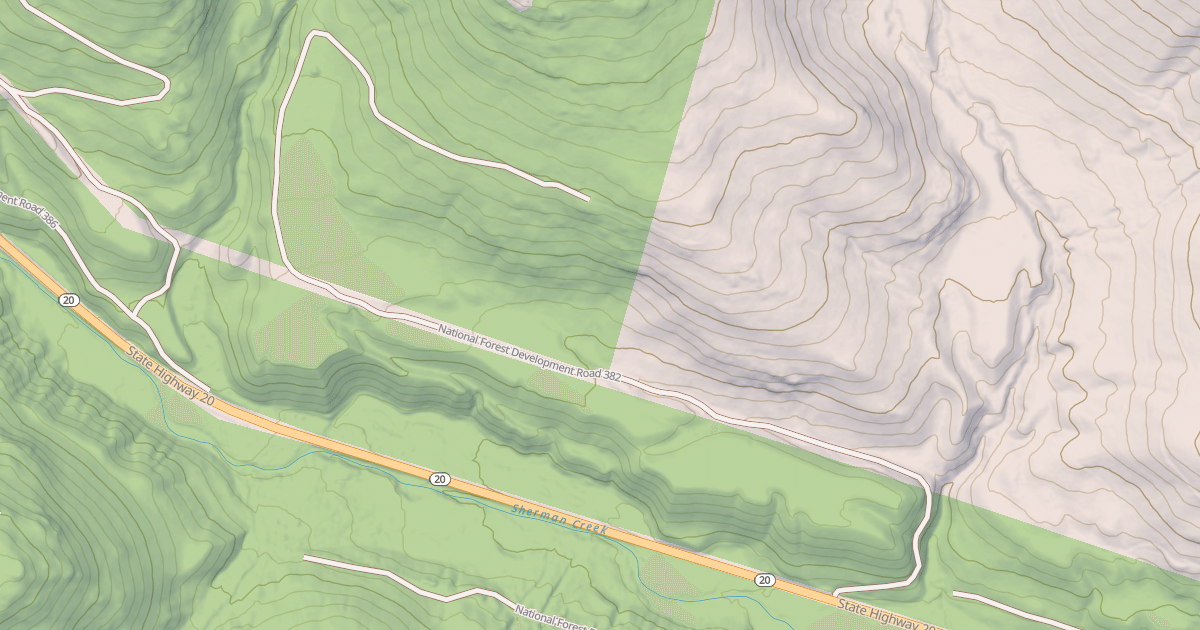 Map preview of USFS Motor Vehicle Use Map Roads {0B7E4358-5777-4CF6-AB31-177A3686E5FA}