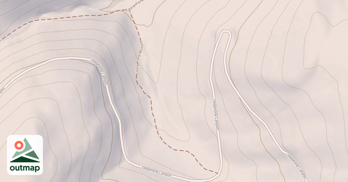 Map of Little Fork Cutoff