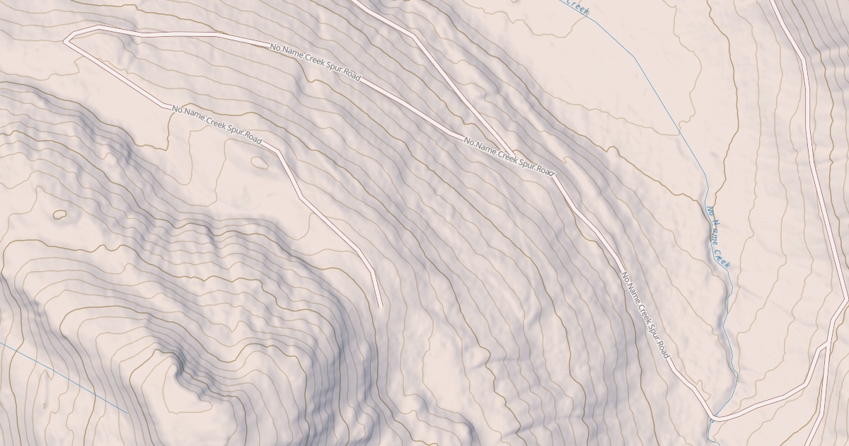 Map preview of NO NAME CREEK SPUR