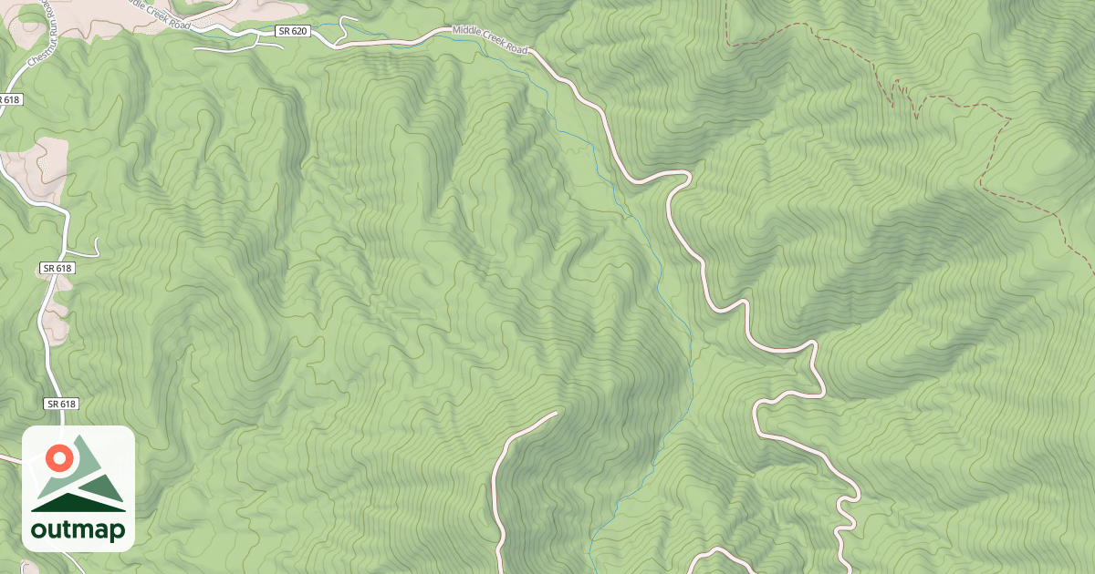 Map of MIDDLE CREEK