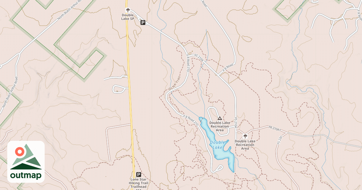 Map of DOUBLE LAKE