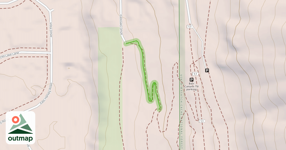 Map of East Oaks Access Trail