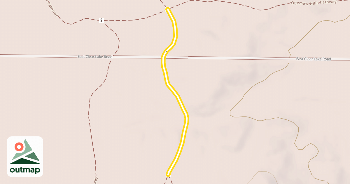 Map of Ogemaw Hills Pathway