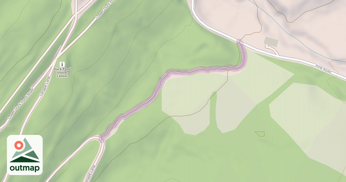 Map of White Oak Bend Agricultural Road