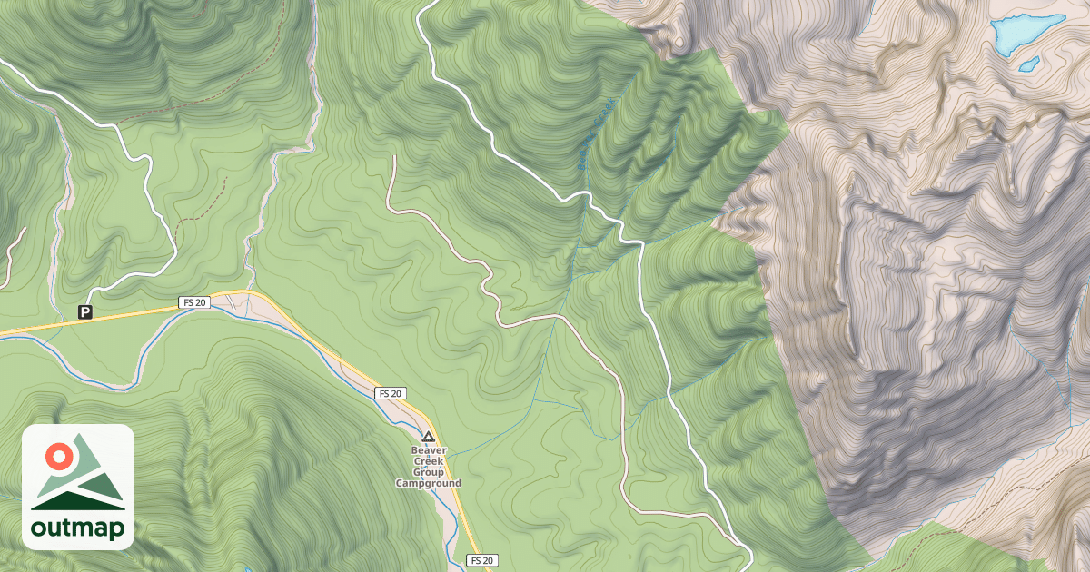 Map of BEAVER CR