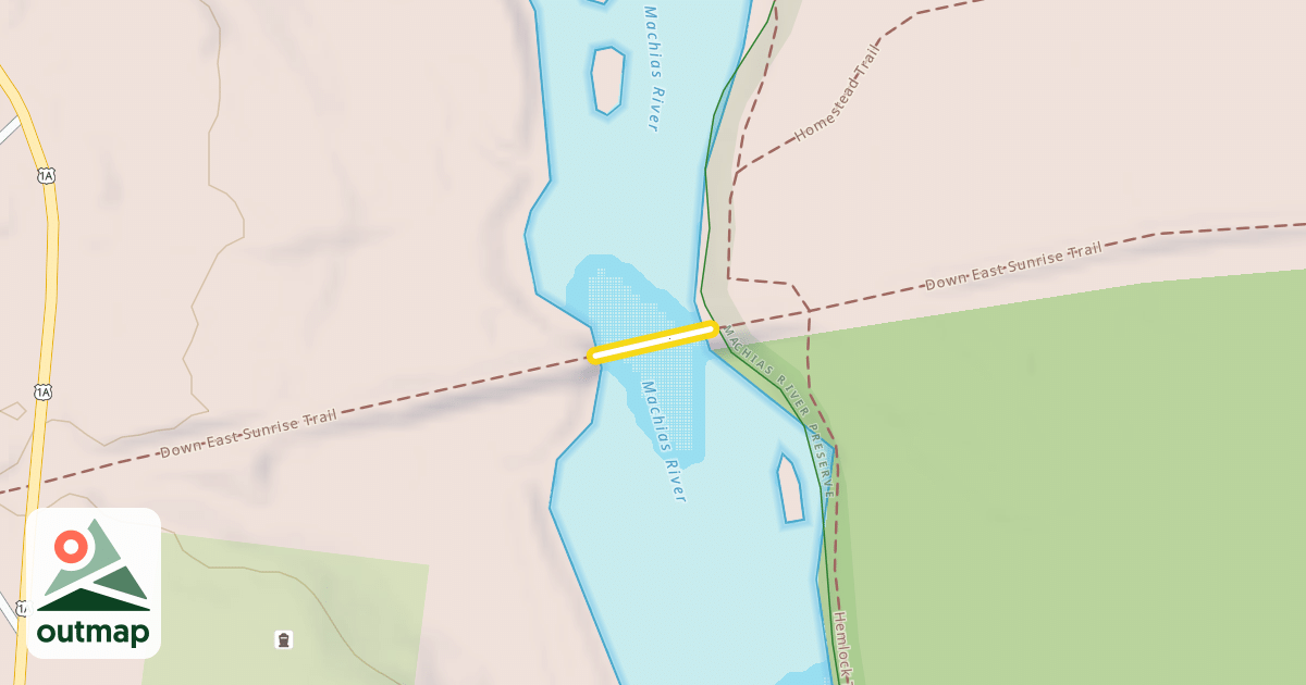 Map of Down East Sunrise Trail