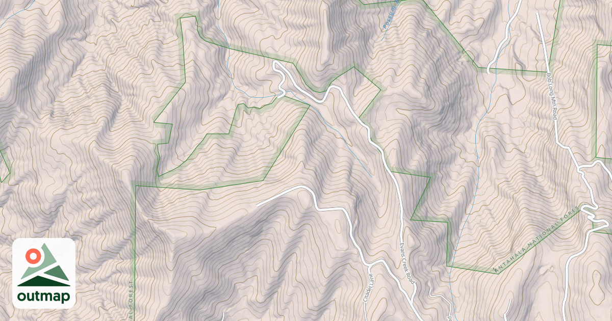 Map of EVANS CREEK