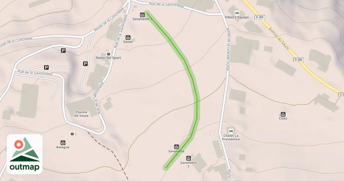 Map of La Savonnette