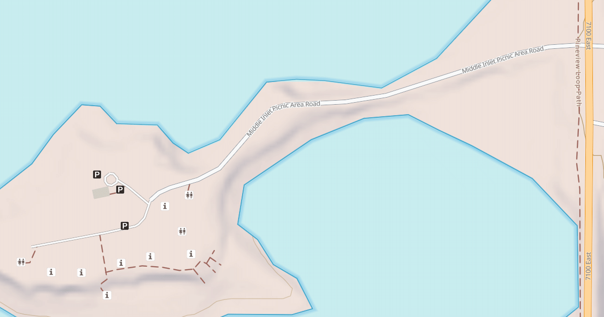 Map preview of MIDDLE INLET PICNIC AREA