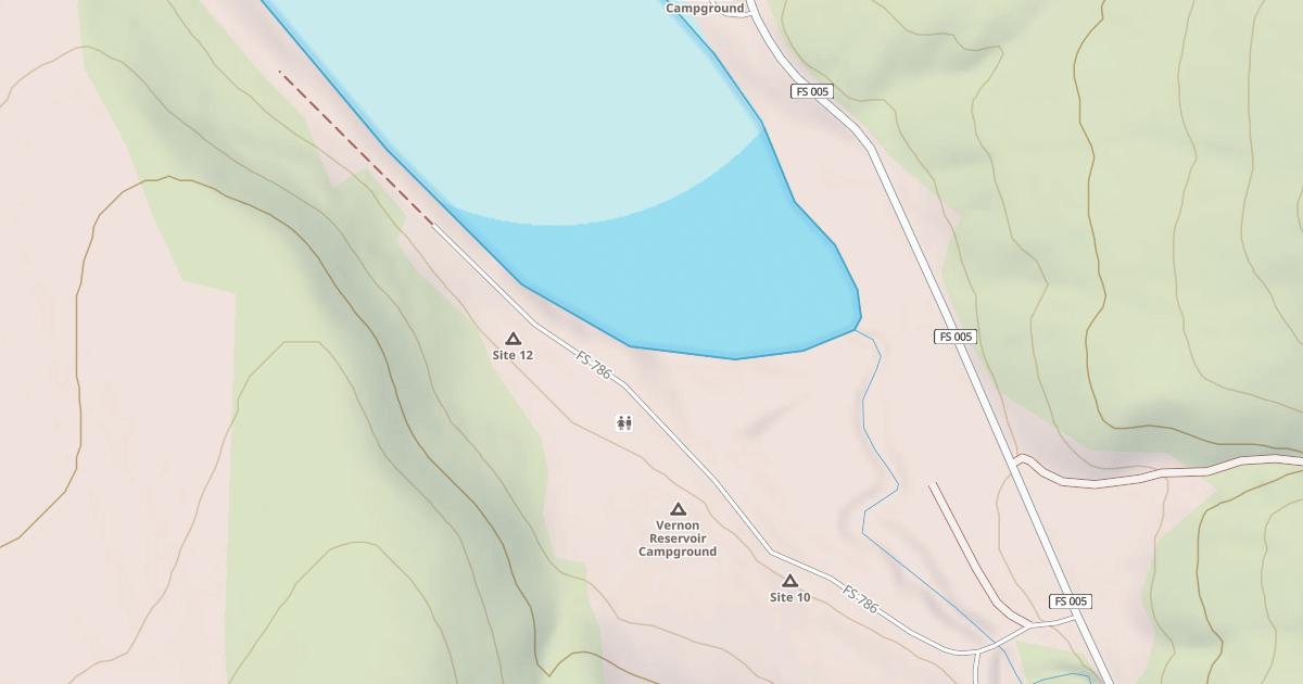 Map preview of VERNON RESERVOIR WEST