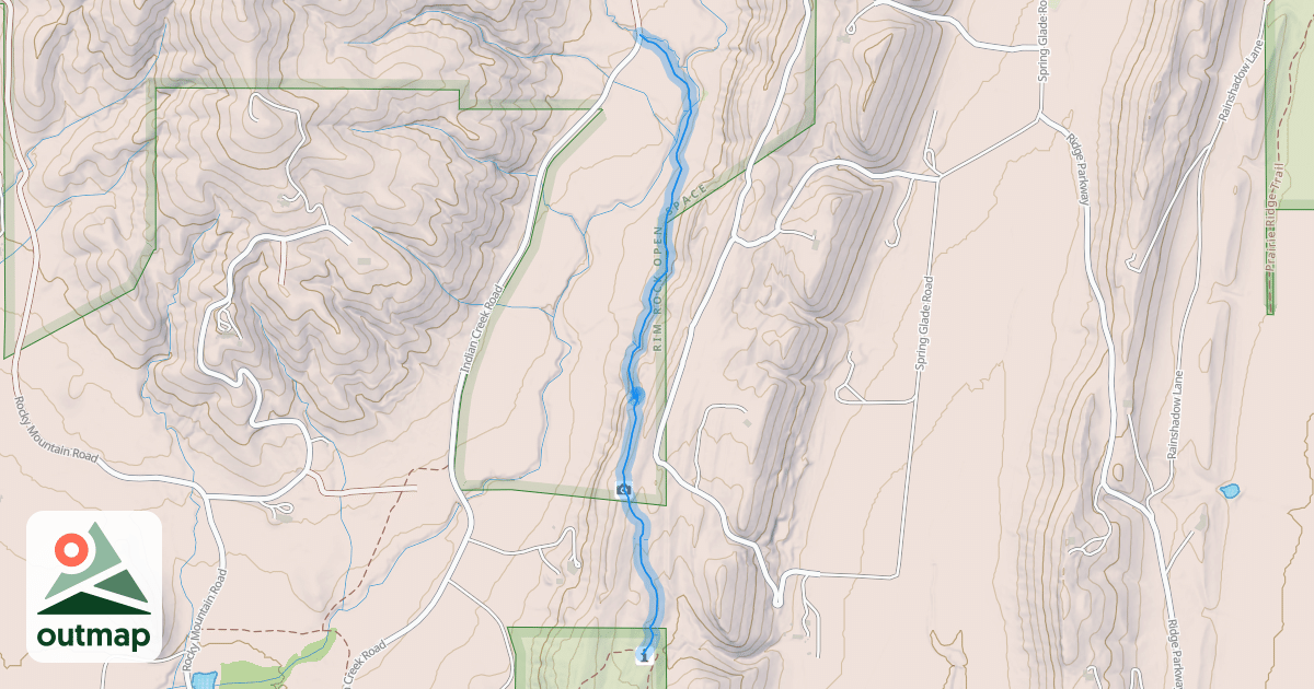 Map of Blue Sky Trail