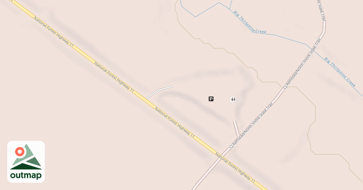Map of NORTHSHORE SNOWMOBILE PARKING