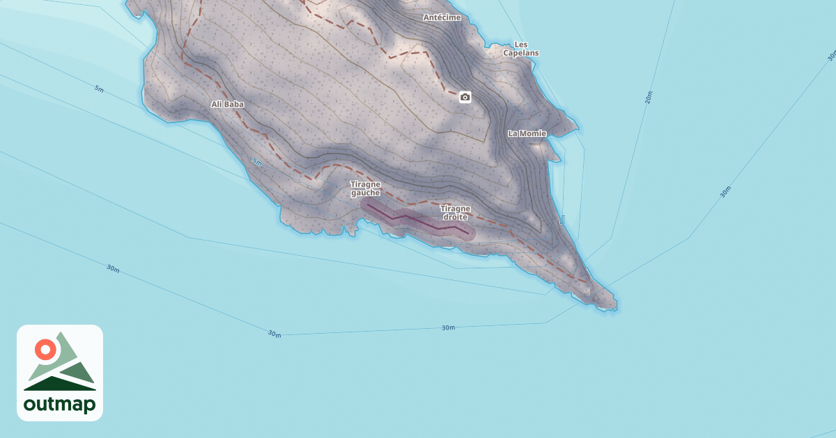 Map of Climbing Crag