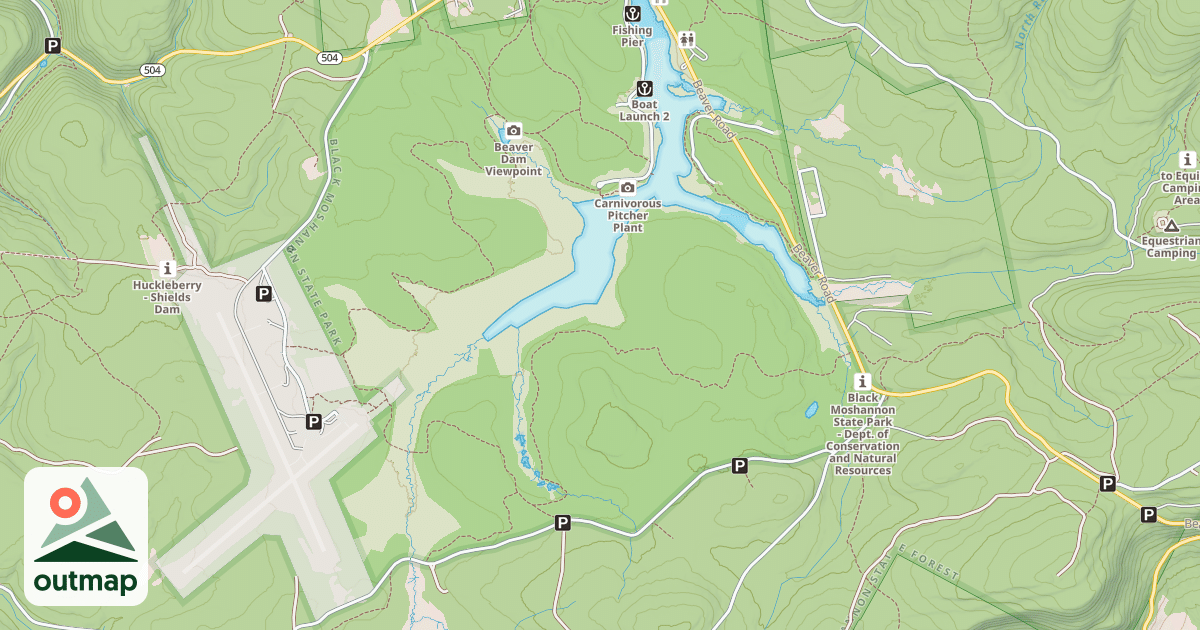Map of Moshannon State Forest - Black Moshannon Snowmobile Trails
