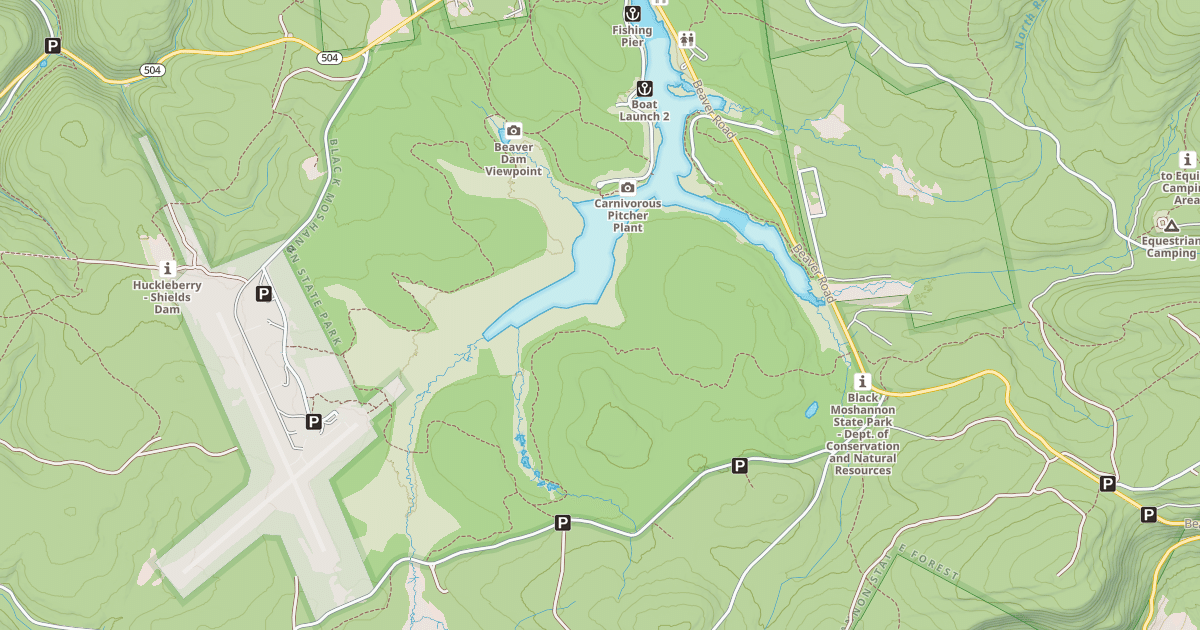 Map preview of Moshannon State Forest - Black Moshannon Snowmobile Trails