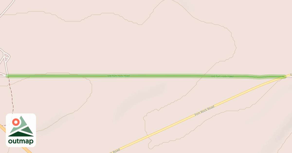 Map of old fort rock road