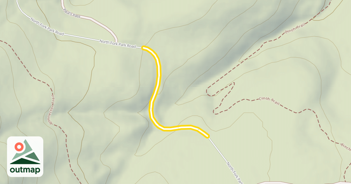 Map of North Fork Park Road