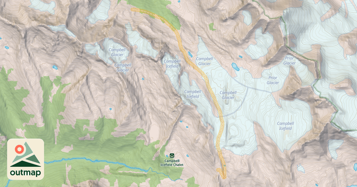 Map of Campbell Icefield