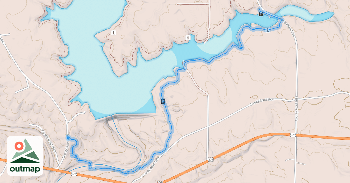 Map of South Trail in Cullman