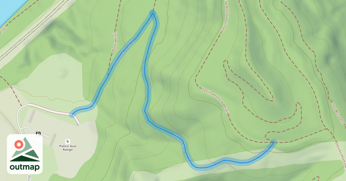 Map of Gun Range Trail
