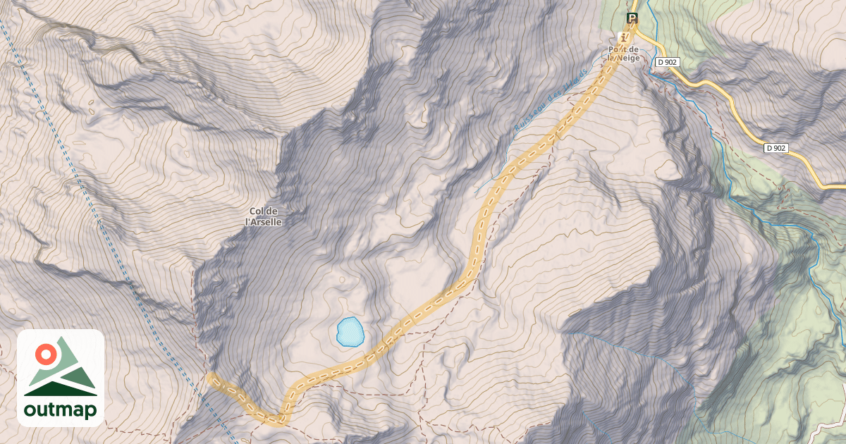 Map of Bosse des Fours — Pont de la Neige