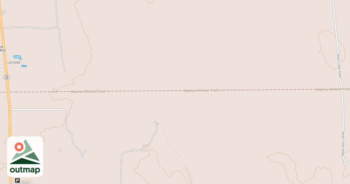 Map of Hillman-alpena State Trail