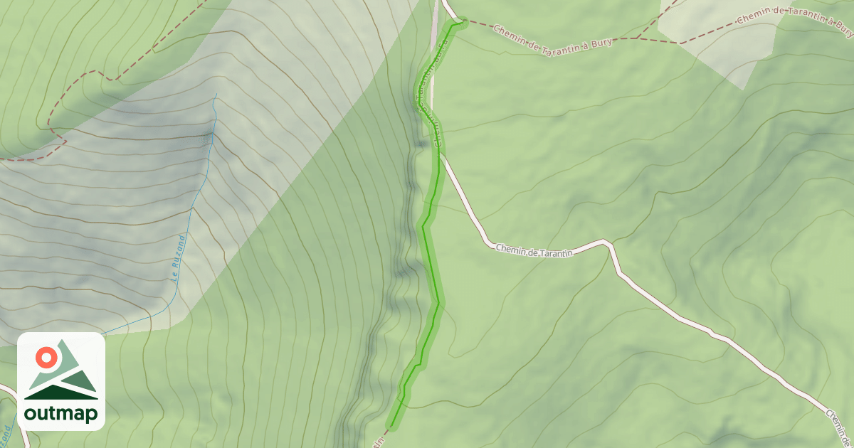 Map of Chemin de Tarantin au Fa