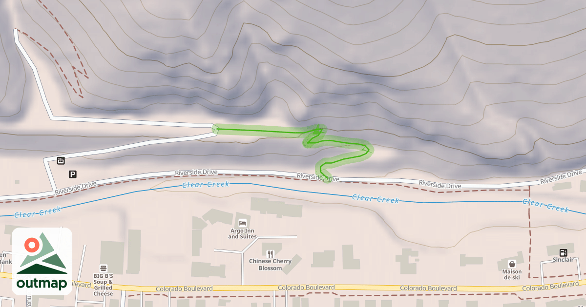 Map of Virgina Canyon Access Trail