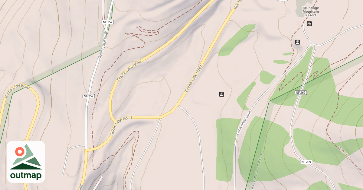 Map of BRUNDAGE MTN SKI RESORT