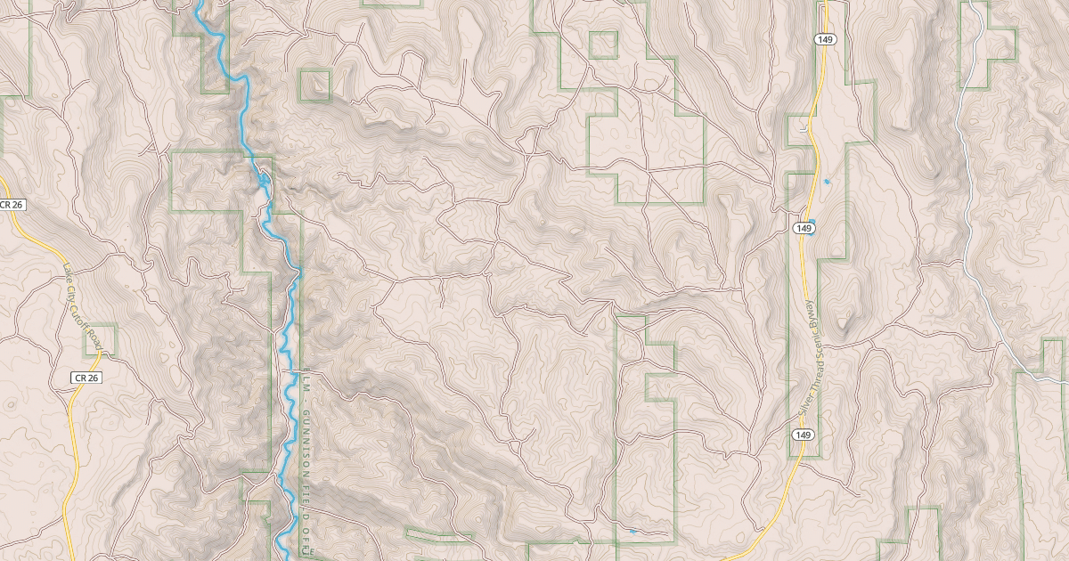Map preview of BLM National GTLF Public Motorized Roads 711ea896-48c5-485a-9422-56ef08eab83c