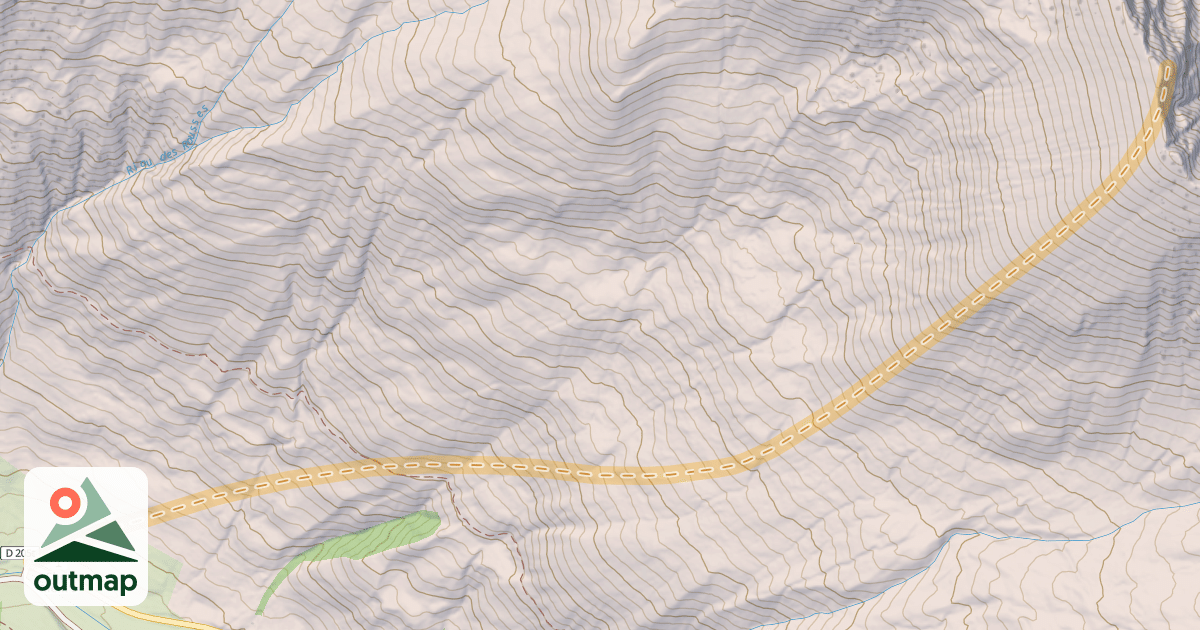 Map of Crête des Chalanchettes — Pont de Lariane