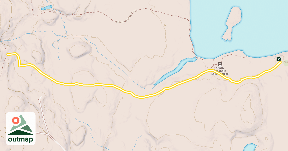 Map of Katahdin Lake Trail