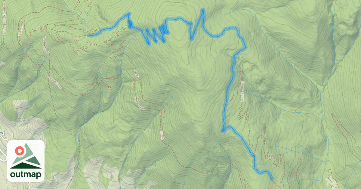 Map of Tenderfoot Mountain