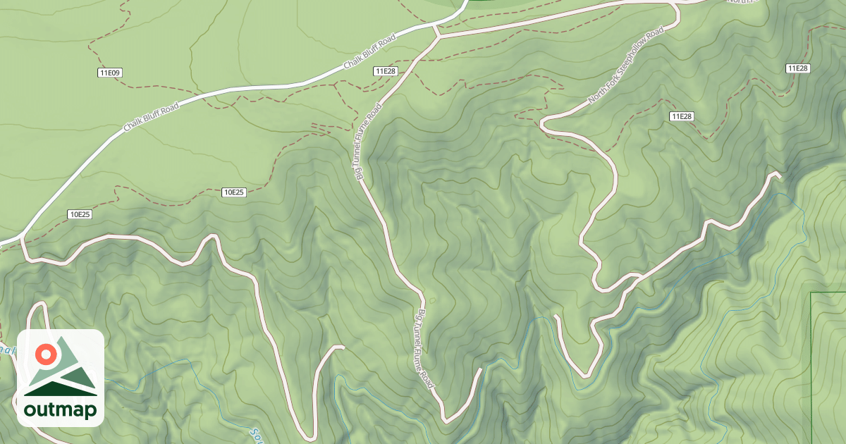 Map of BIG TUNNEL FLUME