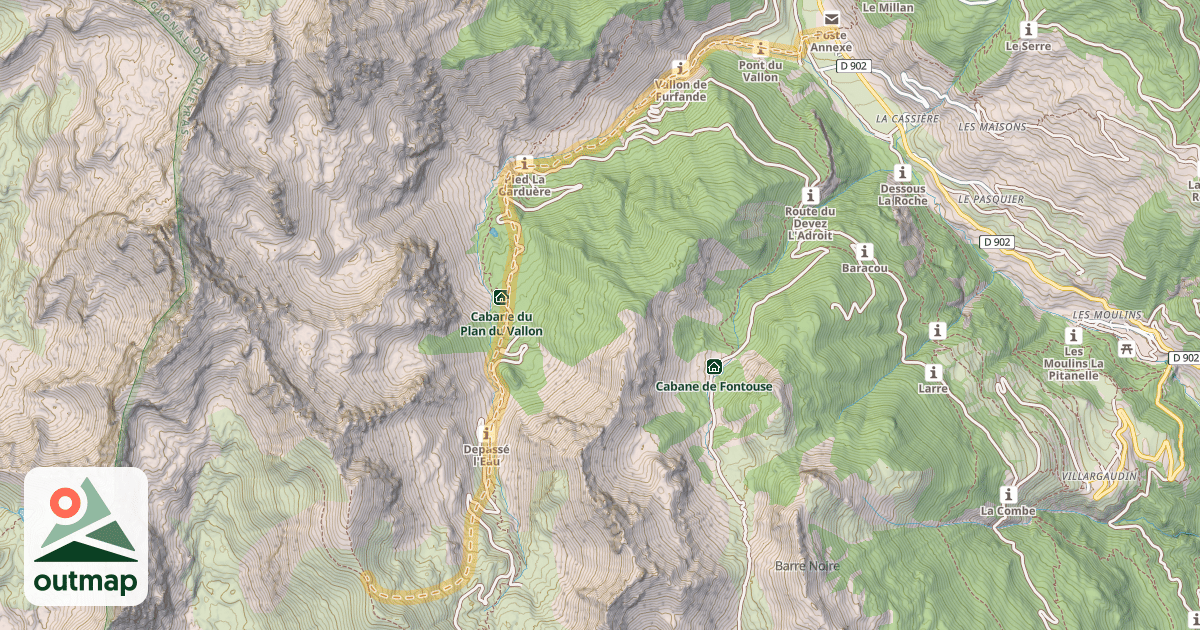 Map of Pic du Gazon — Arvieux