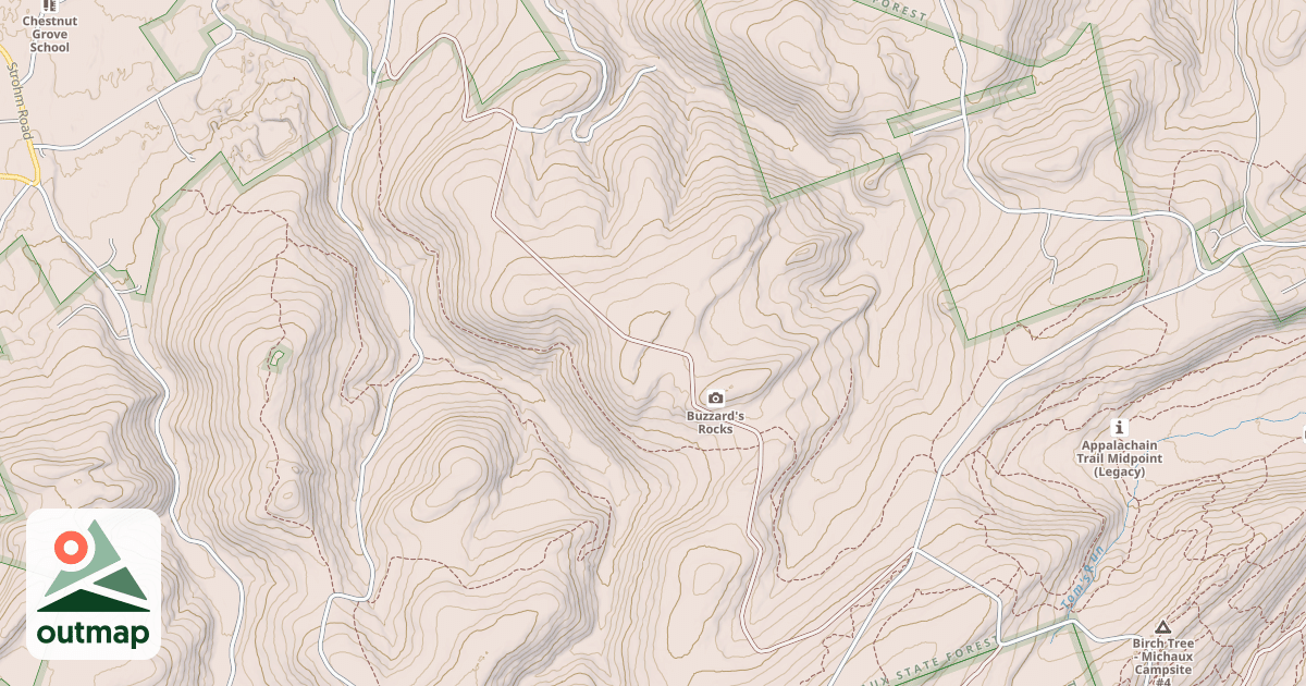 Map of Michaux State Forest – Snowmobile Trail System (Northern)