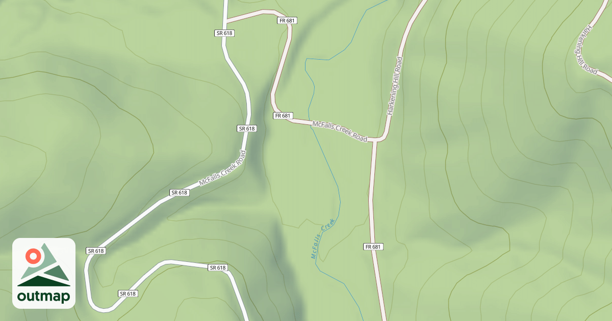 Map of MCFALLS CREEK
