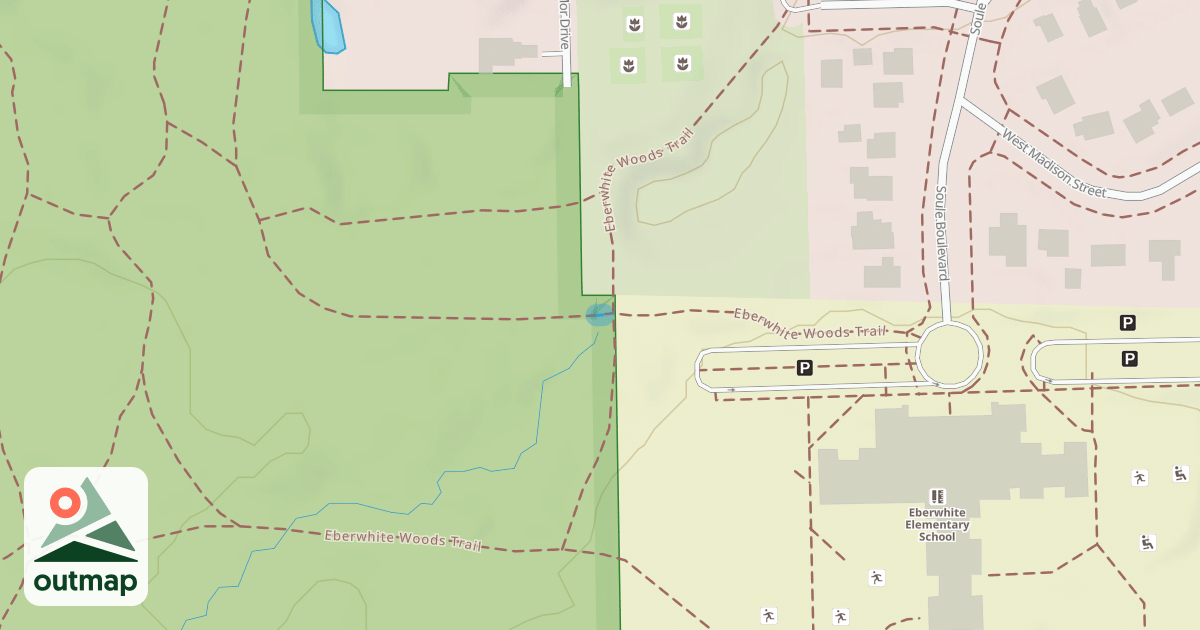 Map of Eberwhite Woods Trail
